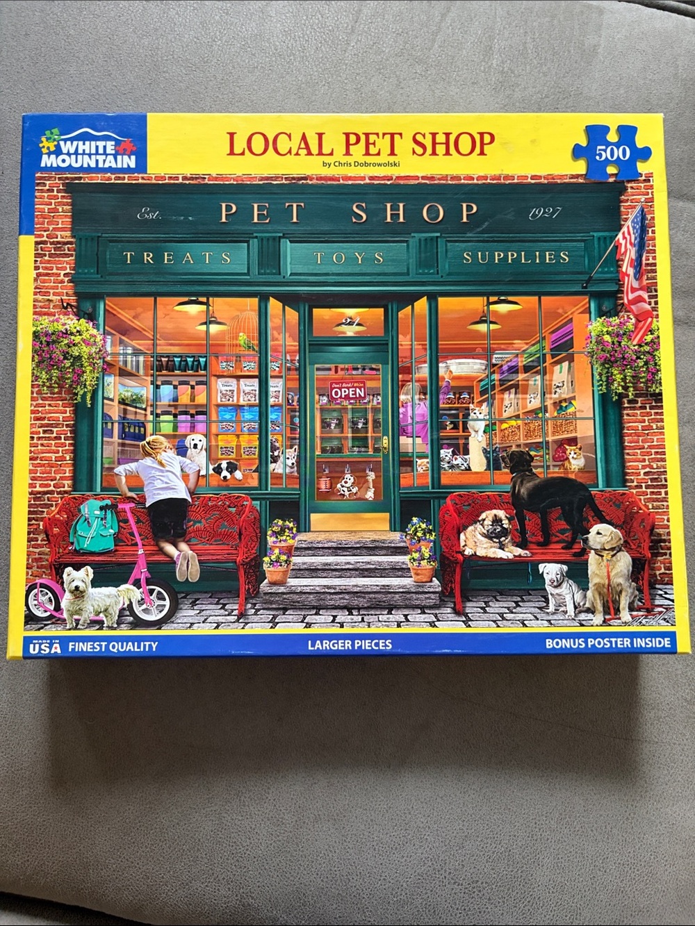 White Mountain Local Pet Shop Puzzle - 500 pieces Storefront